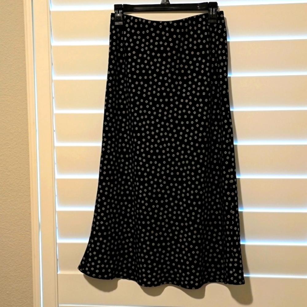A-line floral midi-skirt